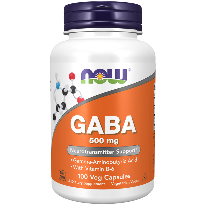 NOW Foods GABA 500 mg 100 cápsulas vegetales