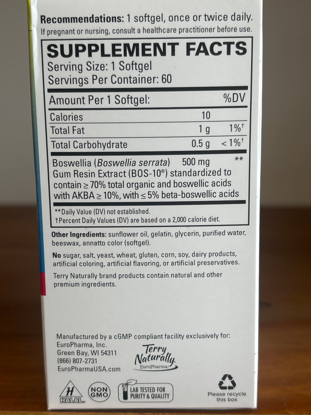 Terry Naturally BosMed 500 60 Softgels