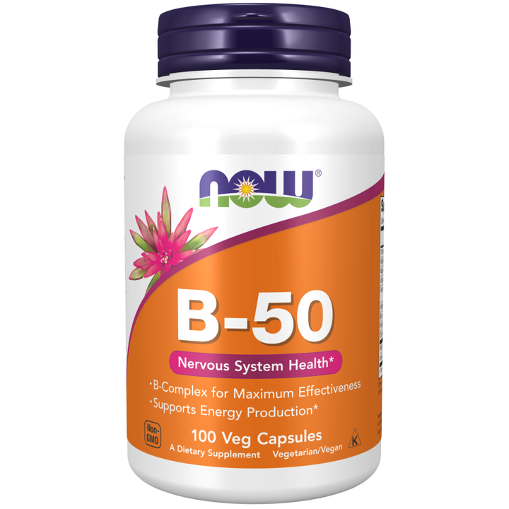 Vitamina B-50 de NOW Foods - 100 cápsulas