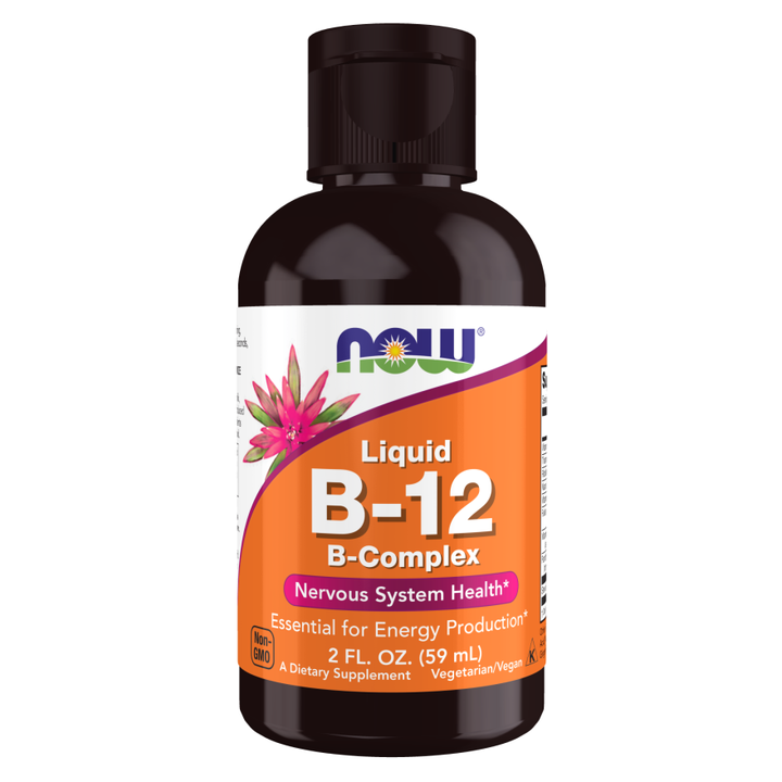 Complejo de vitamina B-12 líquido de Now Foods, 2 oz