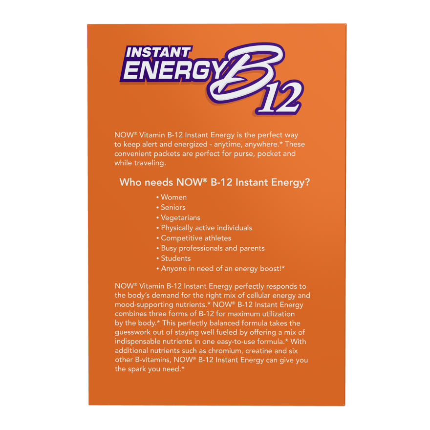 Now Foods Instant Energy B-12 75 paquetes