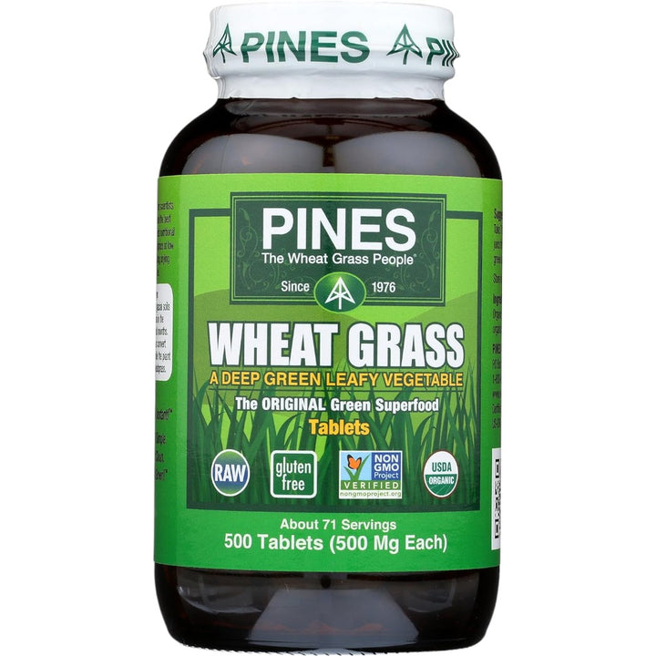 Pines International Pines Wheat Grass 500 mg 500 Tablets