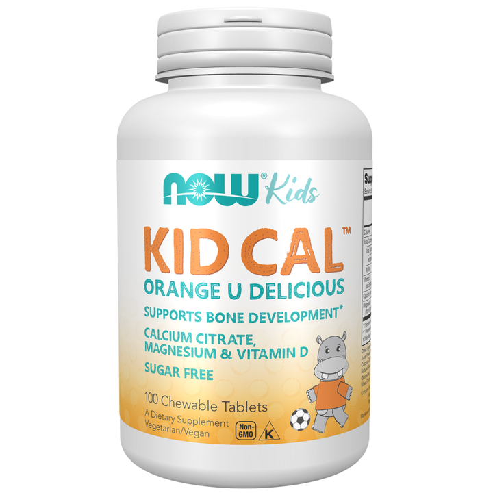 NOW Foods Kid Cal - Tabletas masticables con 100 mg de calcio