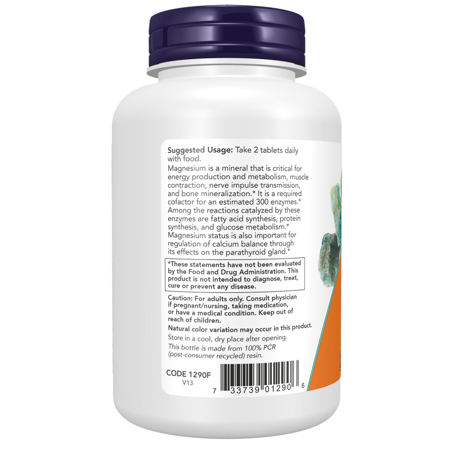 Citrato de magnesio de NOW Foods, 200 mg, 250 comprimidos