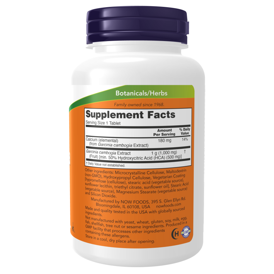 NOW Foods Garcinia 1000 mg 120 comprimidos