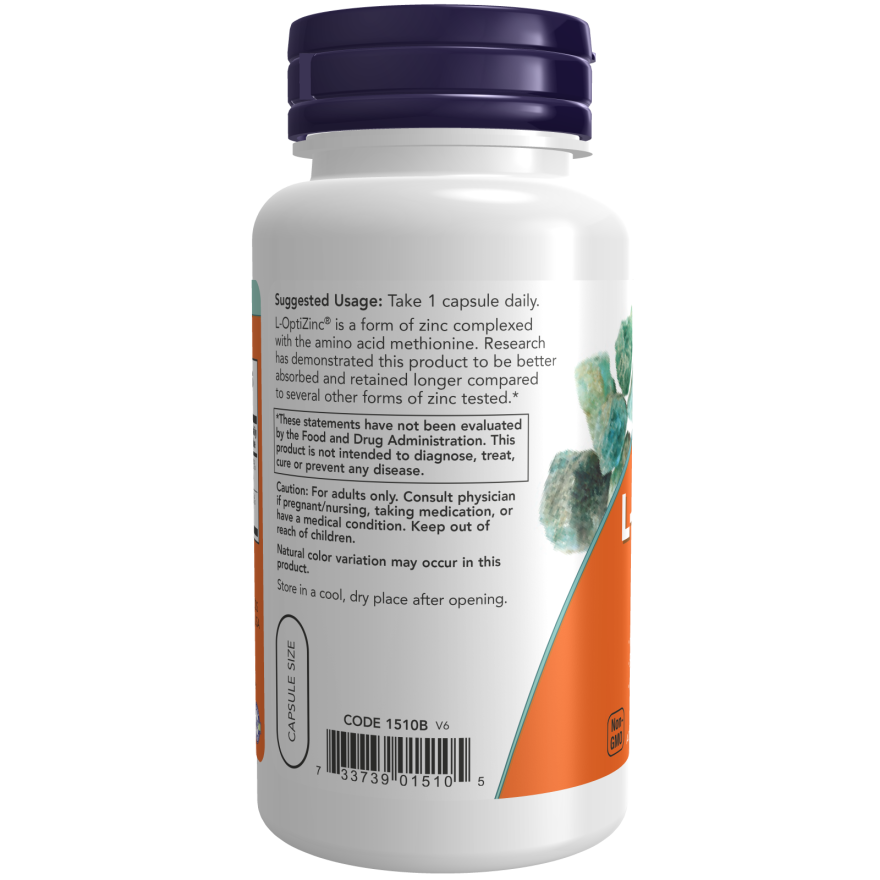 NOW Foods L-OptiZinc® 30 mg 100 Veg Capsules