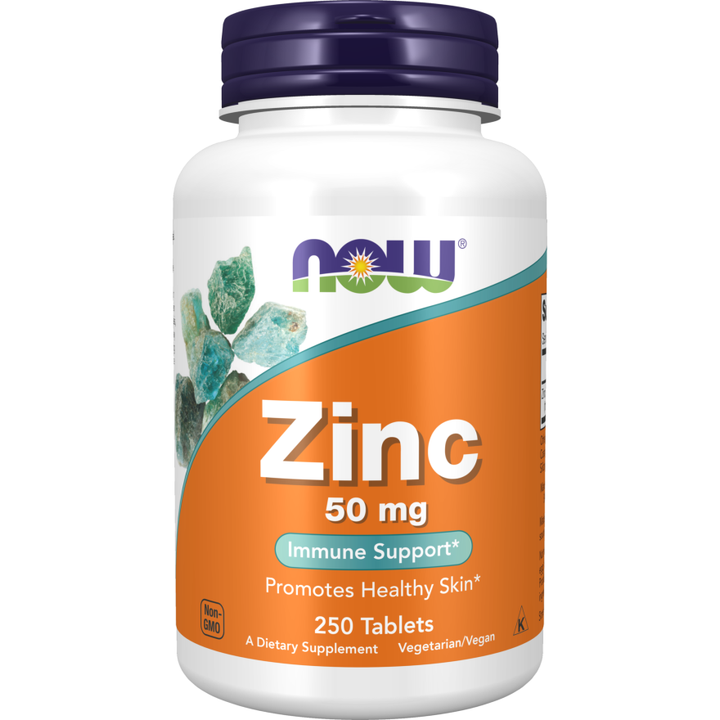 NOW Foods Zinc 50 mg 250 comprimidos