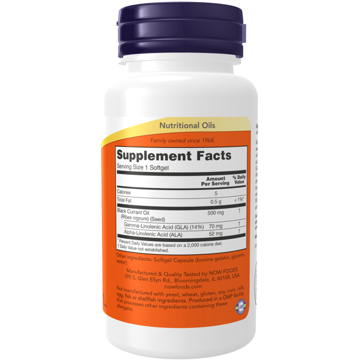 Now Foods Black Currant Oil 500 mg 100 Softgels