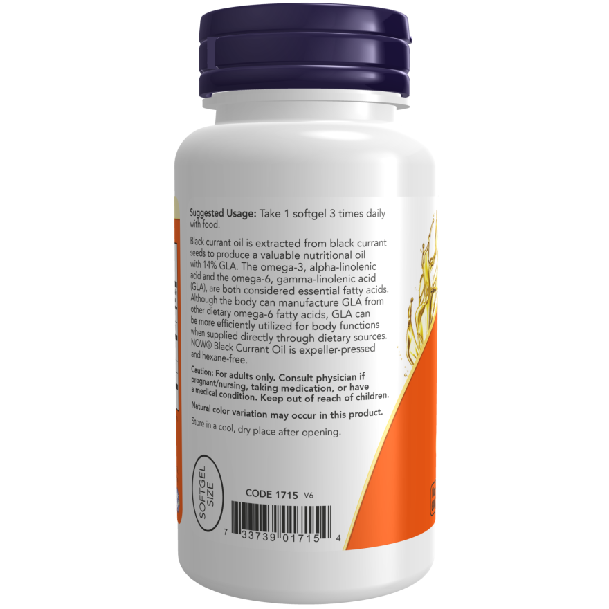 Now Foods Black Currant Oil 500 mg 100 Softgels