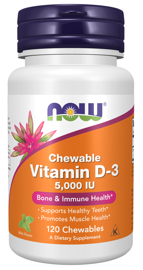 Now Foods Vitamin D-3 5,000 IU - 120 Chewables