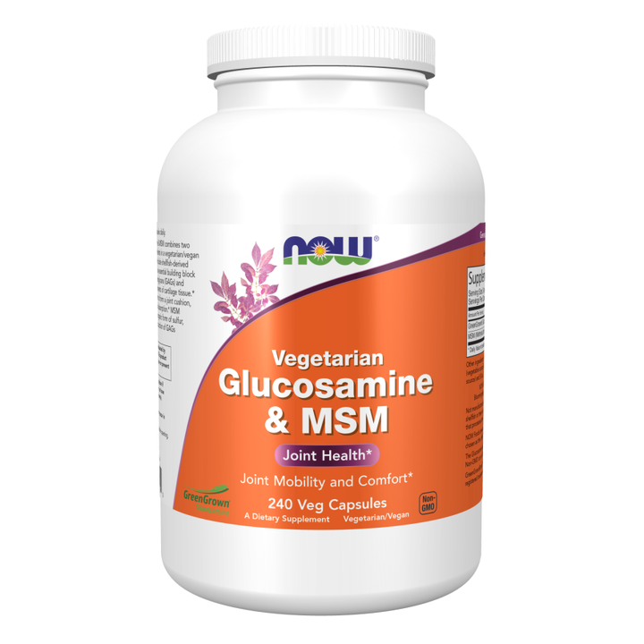 Glucosamina y MSM vegetarianos de NOW Foods - 240 cápsulas vegetales