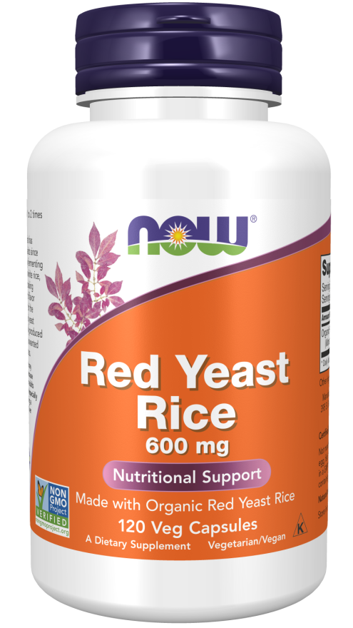 NOW Foods Red Yeast Rice 600 mg 120 Veg Capsules