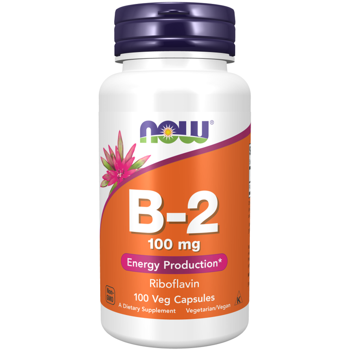 Vitamina B-2 (riboflavina) de Now Foods, 100 mg, 100 cápsulas