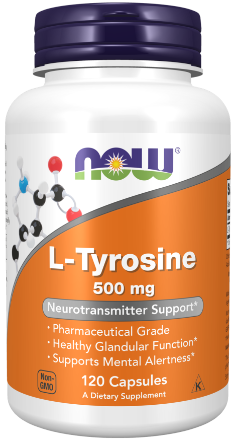 NOW Foods L-Tyrosine - 120 Capsules