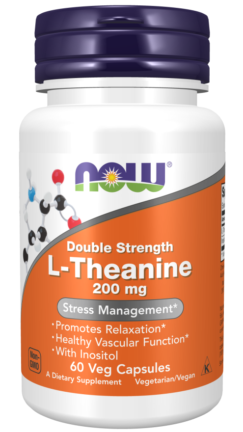 Now Foods L-Theanine 200 mg Suntheanine® - 60 Vcaps®