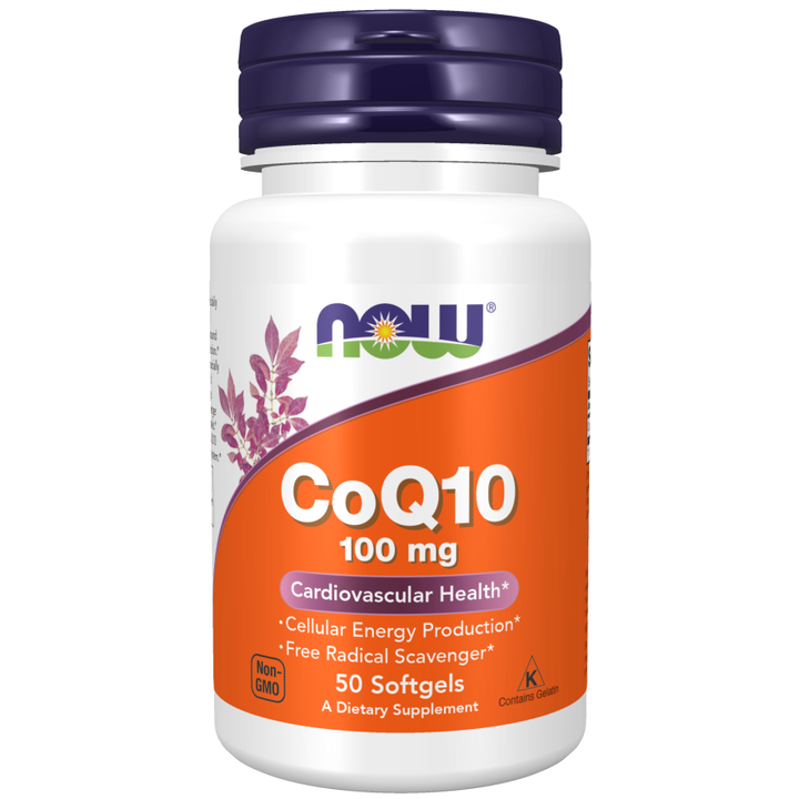 CoQ10 de NOW Foods 100 mg - 50 cápsulas blandas - Coenzima Q10