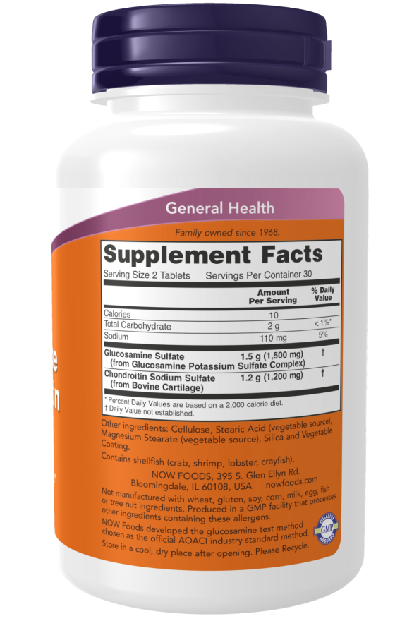 NOW Foods Glucosamine & Chondroitin Sulfate Extra Strength 240 Tablets