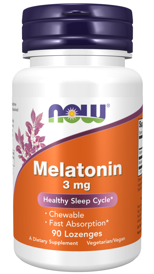 NOW Foods Chewable Melatonin 3 mg  90 Lozenges