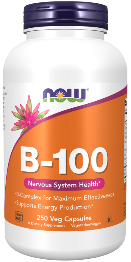 NOW Foods Vitamin B-100 250 Veg Capsules