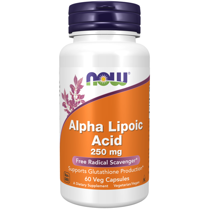 Ácido alfa lipoico de NOW Foods 250 mg - 60 cápsulas vegetales