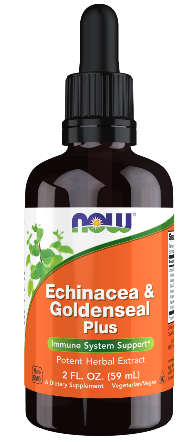 NOW Foods Echinacea & Goldenseal Plus  2 oz Liquid