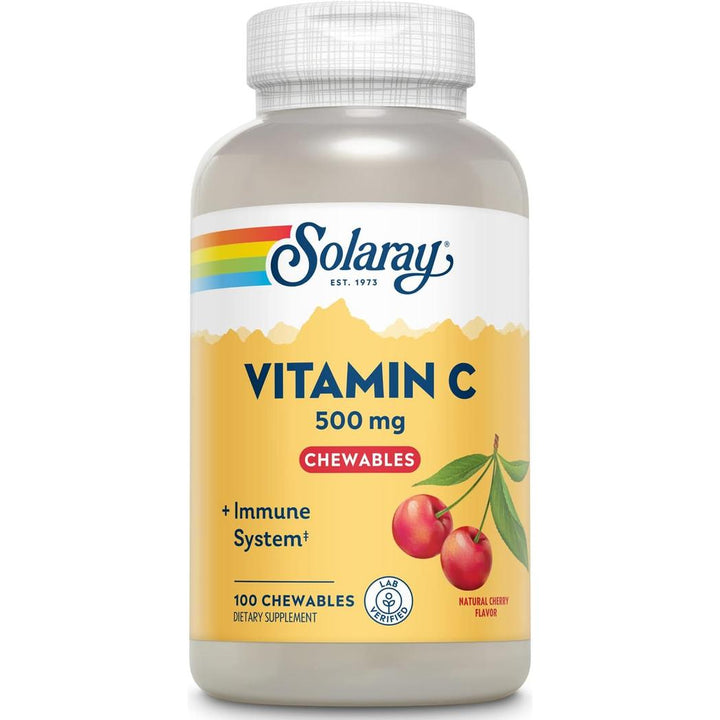 Solaray Vitamin C - 500 mg - Chewable Cherry - 100 wafers