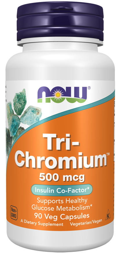 NOW Foods Tri-Chromium™ 500 mcg with Cinnamon 90 Veg Capsules