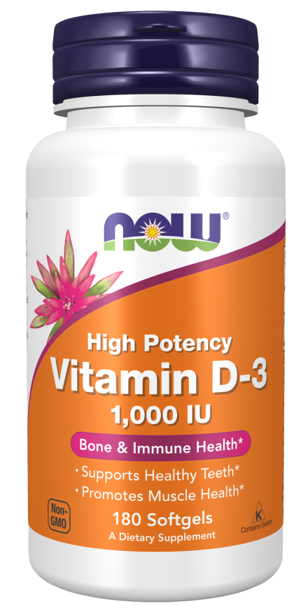 NOW Foods Vitamin D-3 1,000 IU - 180 Softgels