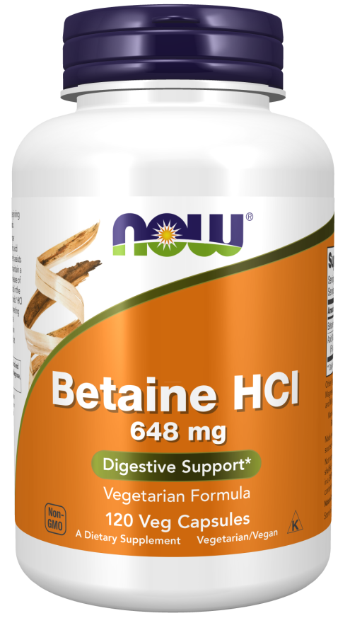 Now Foods Betaine HCl 648 mg - 120 Caps