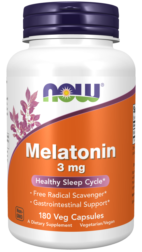 NOW Foods Melatonin 3 mg   180 Capsules