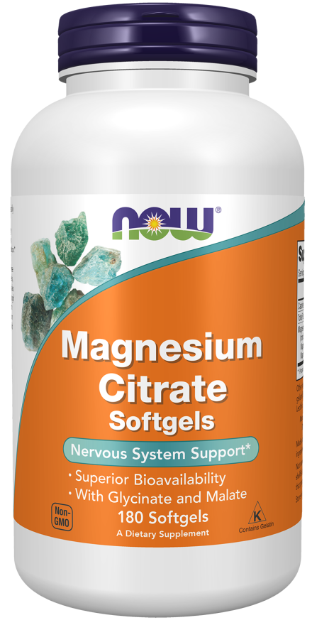 NOW Foods Magnesium Citrate 180 Softgels