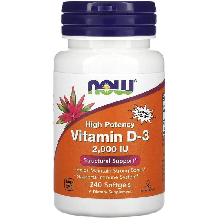 NOW Foods Vitamin D-3 2000 IU 240 Softgels