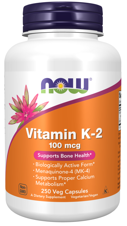 NOW Foods Vitamin K-2 100 mcg 100 Veg Capsules