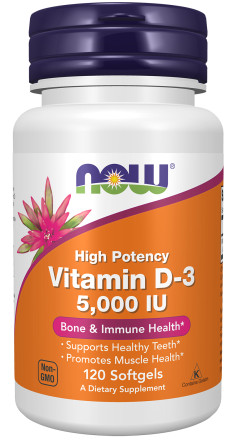 Now Foods Vitamin D-3 5,000 IU - 120 Softgels