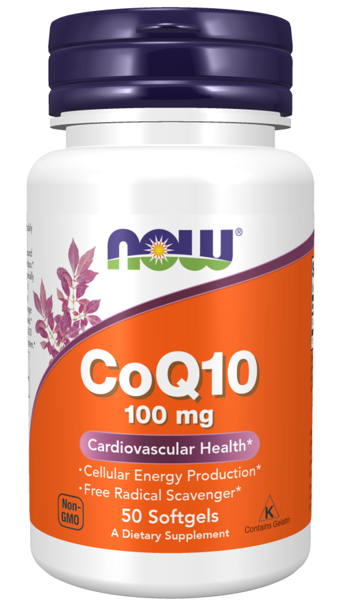 NOW Foods CoQ10 100 mg - 50 Softgels - Coenzyme Q10