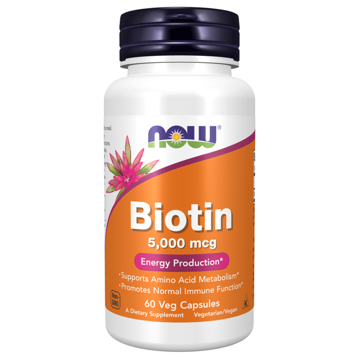 Now Foods Biotin 5000 mcg - 60 Vcaps®