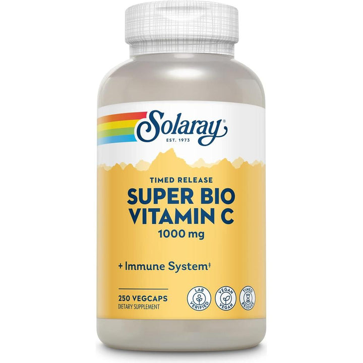 Solaray Super Bio C - Tamponado - 250 cápsulas