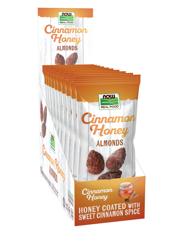 NOW Foods Almonds, Cinnamon Honey snack packet 35 grams