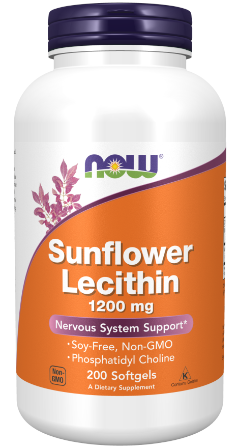 NOW Foods Sunflower Lecithin 1200 mg 200 Softgels