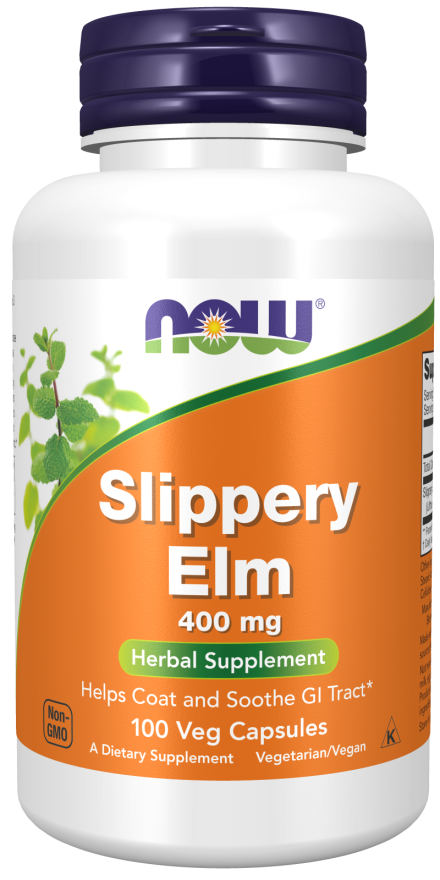 NOW Foods Slippery Elm 400 mg 100 Veg Capsules