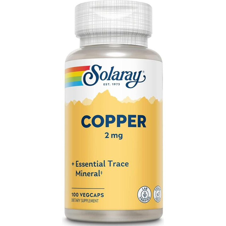 Cobre de Solaray - 2 mg - 100 cápsulas