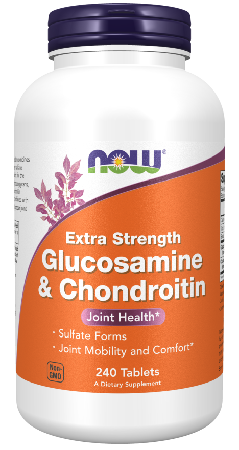 NOW Foods Glucosamine & Chondroitin Sulfate Extra Strength 240 Tablets