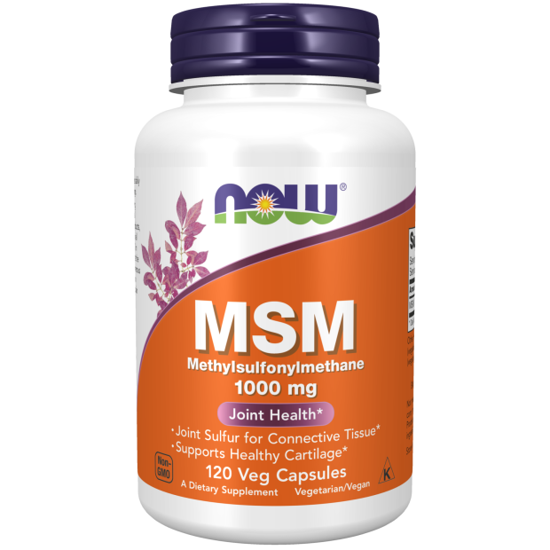 NOW Foods MSM - Methylsulphonylmethane  120 Capsules  1000mg