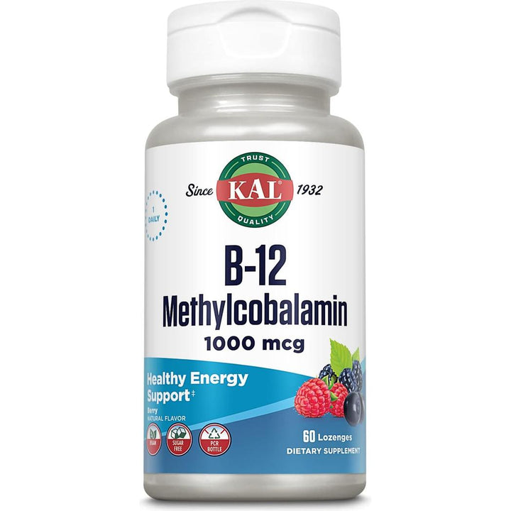 KAL Vitamina B12 Metilcobalamina - 60 pastillas - Bayas