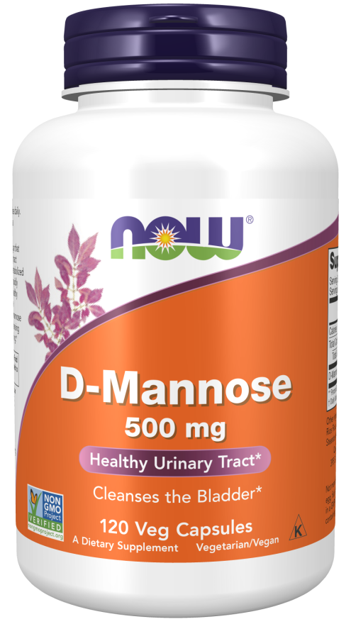 NOW Foods  D-Mannose  500 mg 120 Capsules