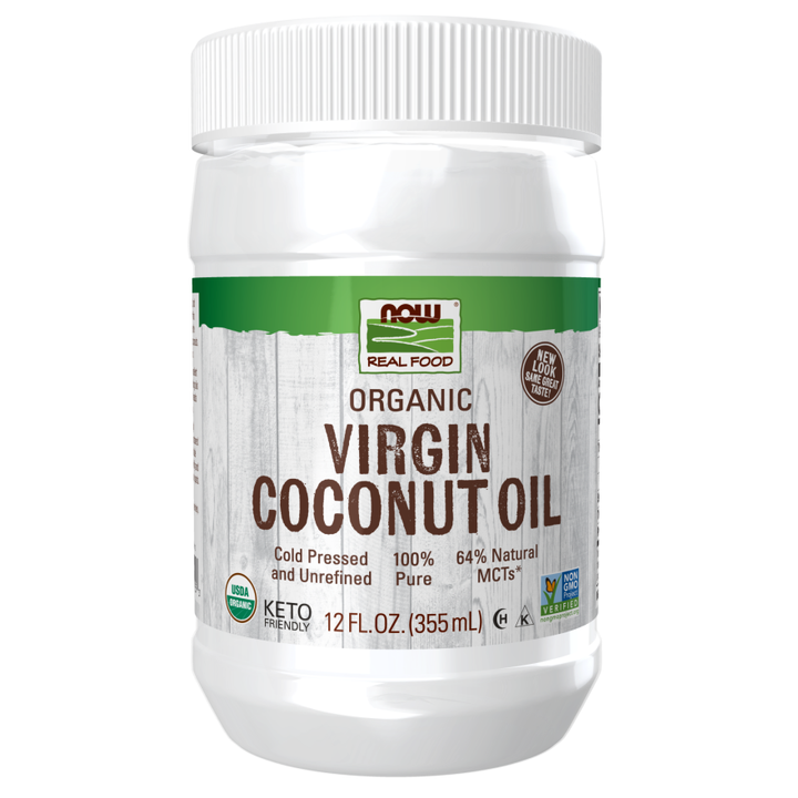 Aceite de coco virgen Now Foods - 12 oz.