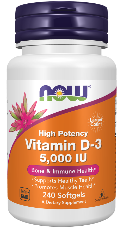 NOW Foods Vitamin D-3   5,000 IU - 240 Softgels