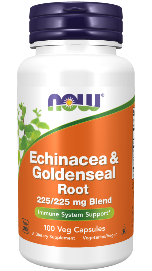 NOW Foods Echinacea & Goldenseal Root - 100 Caps