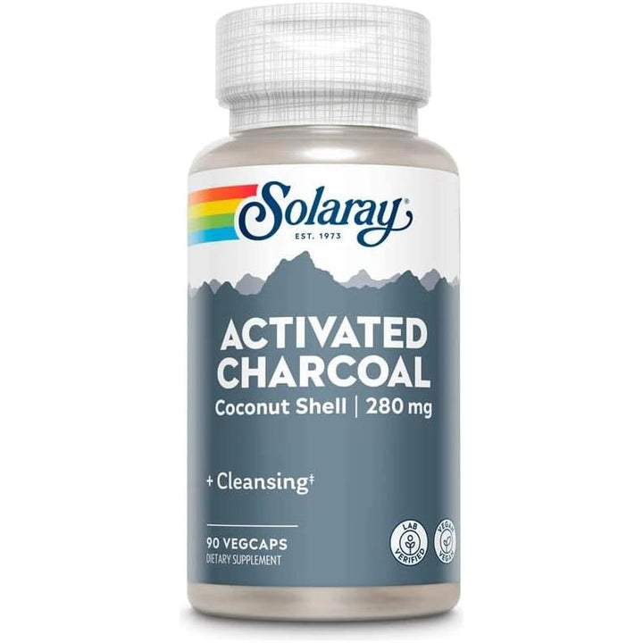 Carbón activado Solaray 280 mg 90 cápsulas