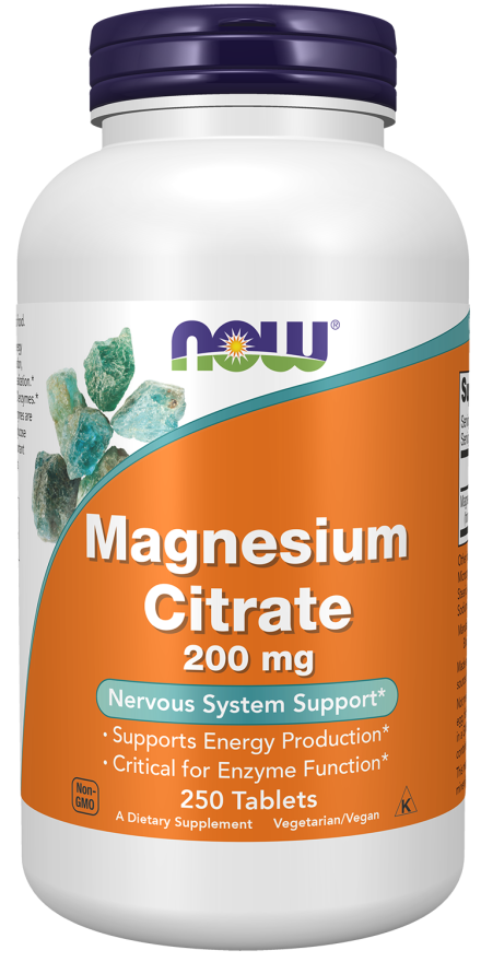 NOW Foods Magnesium Citrate 200 mg - 250 Tabs